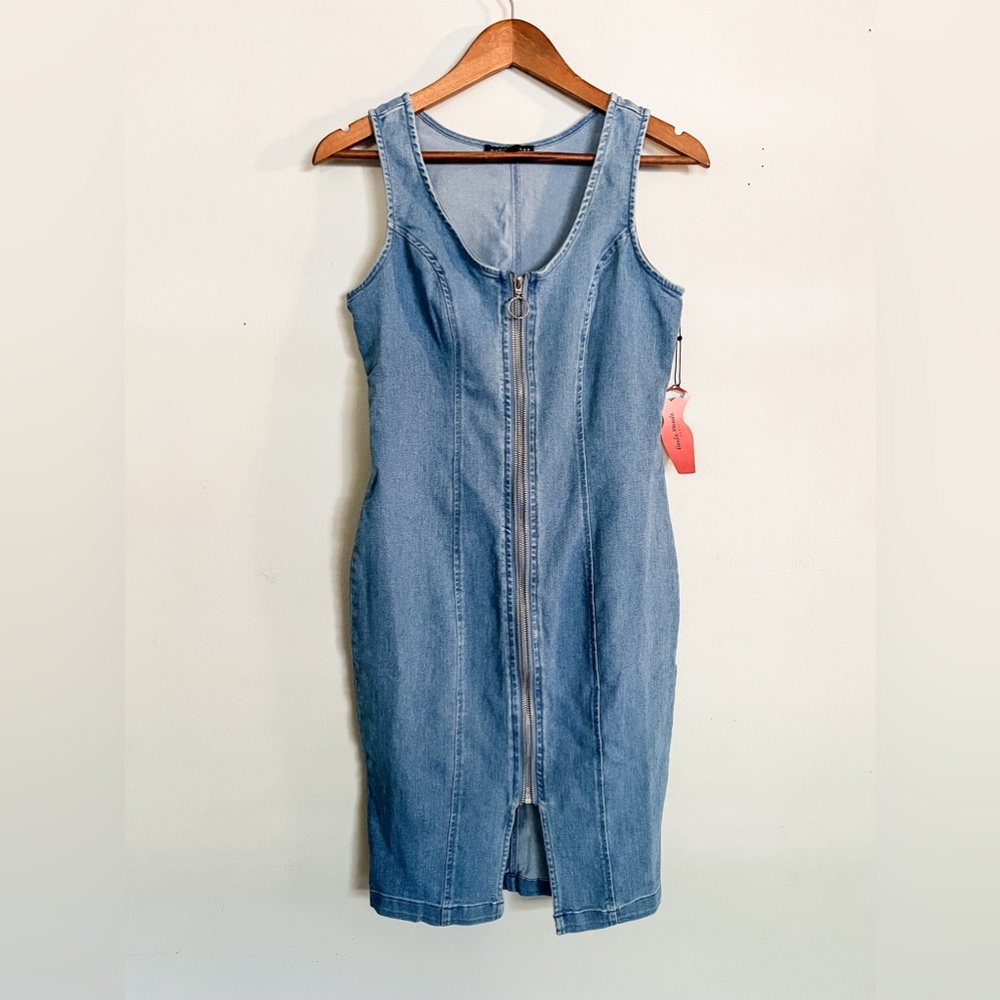 Denim dress with full front zipper size small